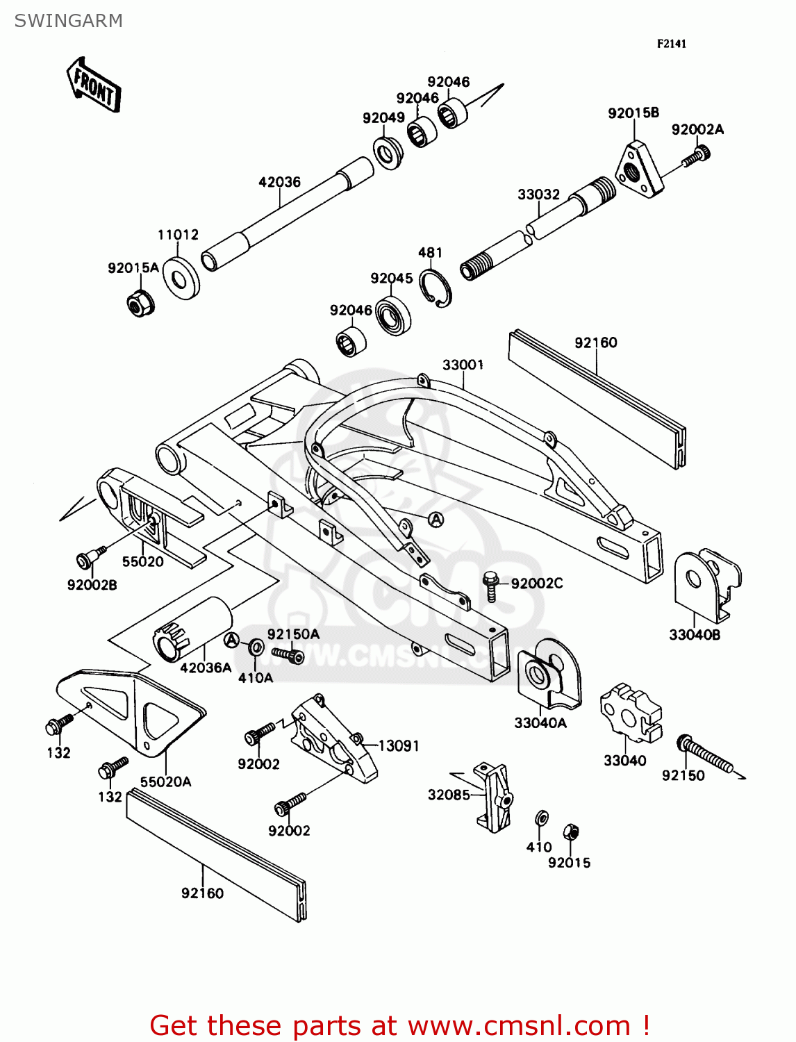 SWINGARM ZX750H1 NINJA ZX7 1989 USA CALIFORNIA CANADA