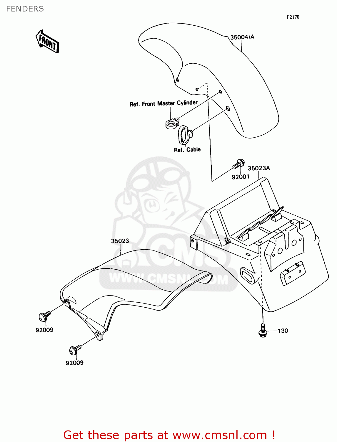 FENDERS ZX750H1 NINJA ZX7 1989 USA CALIFORNIA CANADA