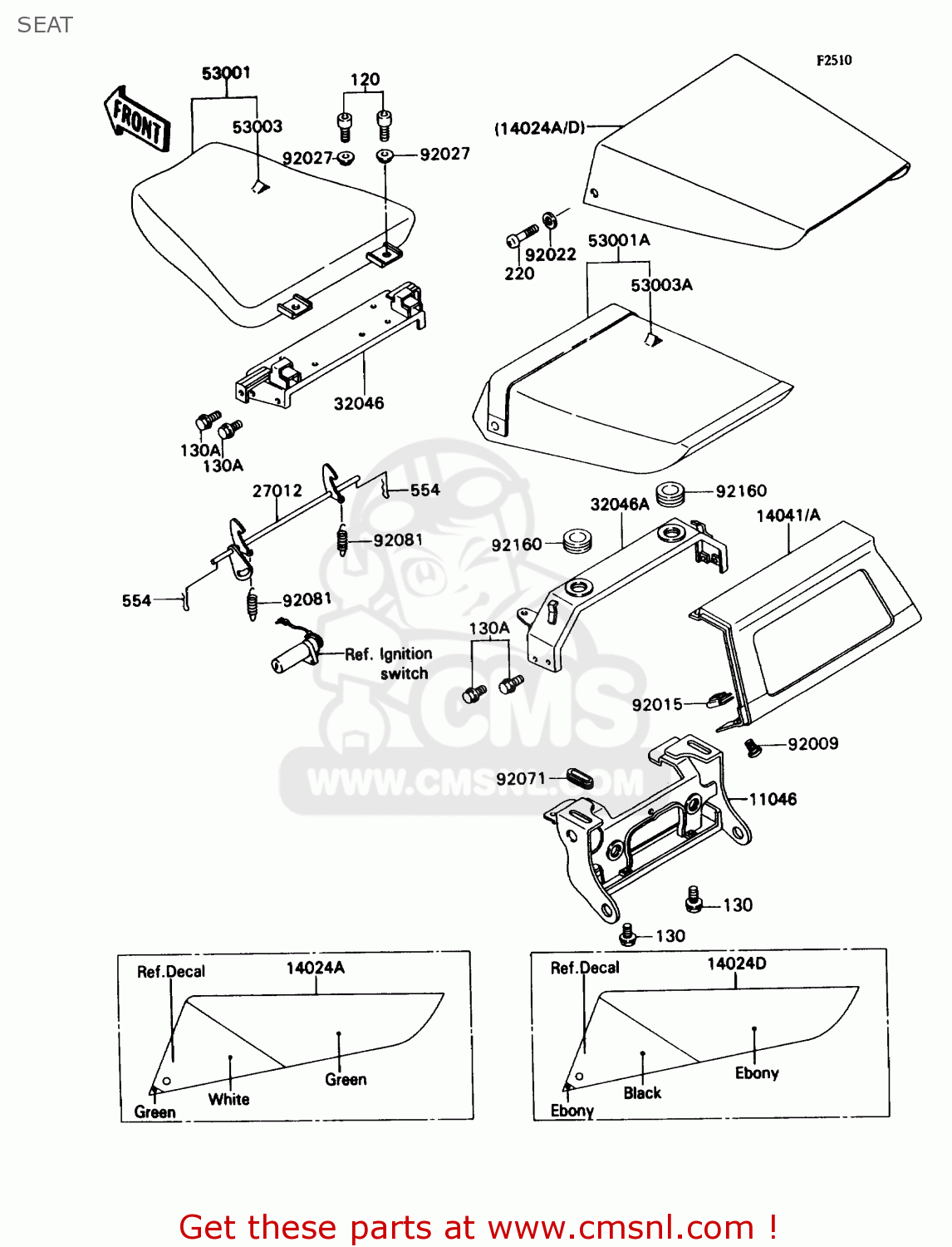 SEAT ZX750H1 NINJA ZX7 1989 USA CALIFORNIA CANADA