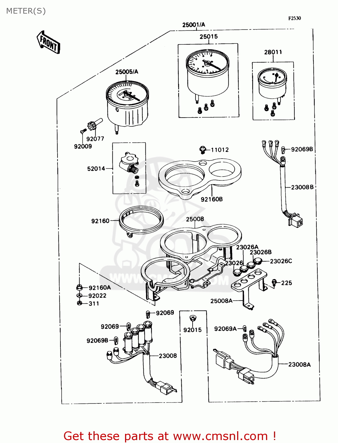 METER(S) ZX750H1 NINJA ZX7 1989 USA CALIFORNIA CANADA