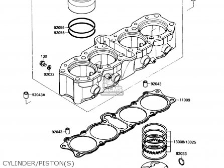 CYLINDER/PISTON(S) - ZX750H1 NINJA ZX7 1989 USA CALIFORNIA CANADA