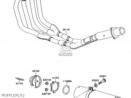 MUFFLER(S) - ZX750H1 NINJA ZX7 1989 USA CALIFORNIA CANADA