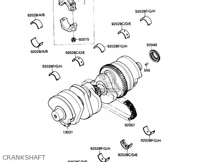 CRANKSHAFT - ZX750H1 NINJA ZX7 1989 USA CALIFORNIA CANADA