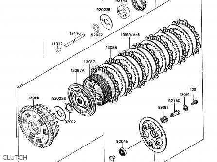 CLUTCH - ZX750H1 NINJA ZX7 1989 USA CALIFORNIA CANADA