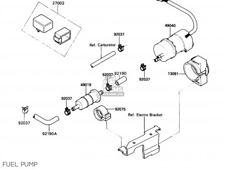 FUEL PUMP - ZX750H1 NINJA ZX7 1989 USA CALIFORNIA CANADA