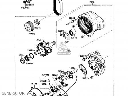 GENERATOR - ZX750H1 NINJA ZX7 1989 USA CALIFORNIA CANADA