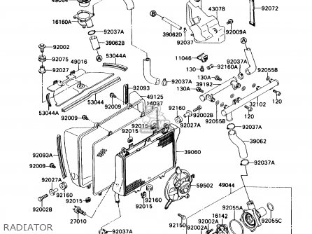 RADIATOR - ZX750H1 NINJA ZX7 1989 USA CALIFORNIA CANADA