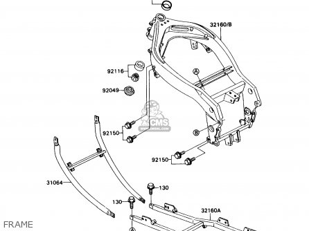 FRAME - ZX750H1 NINJA ZX7 1989 USA CALIFORNIA CANADA