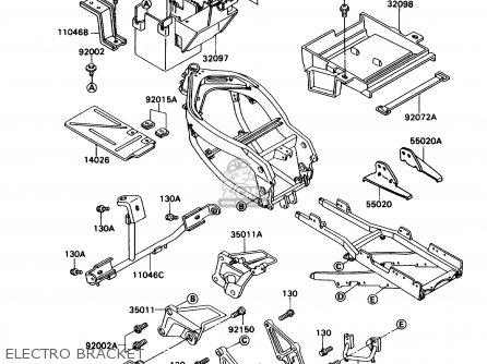 ELECTRO BRACKET - ZX750H1 NINJA ZX7 1989 USA CALIFORNIA CANADA
