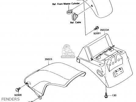 FENDERS - ZX750H1 NINJA ZX7 1989 USA CALIFORNIA CANADA