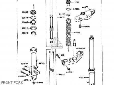 FRONT FORK - ZX750H1 NINJA ZX7 1989 USA CALIFORNIA CANADA
