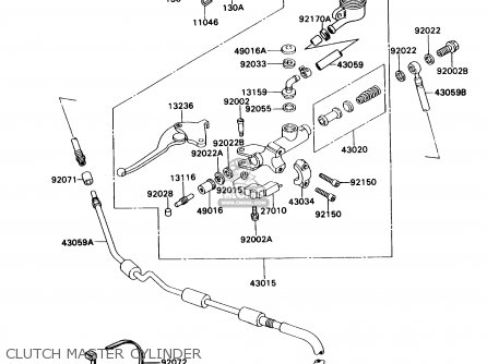 CLUTCH MASTER CYLINDER - ZX750H1 NINJA ZX7 1989 USA CALIFORNIA CANADA