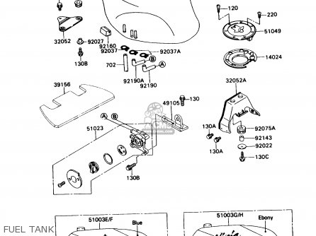 FUEL TANK - ZX750H1 NINJA ZX7 1989 USA CALIFORNIA CANADA