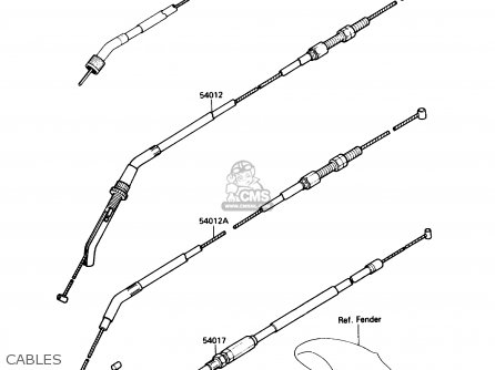 CABLES - ZX750H1 NINJA ZX7 1989 USA CALIFORNIA CANADA
