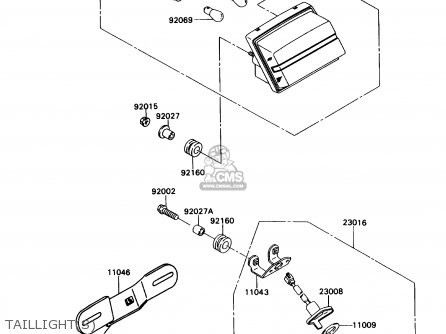 TAILLIGHT(S) - ZX750H1 NINJA ZX7 1989 USA CALIFORNIA CANADA