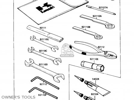 OWNER'S TOOLS - ZX750H1 NINJA ZX7 1989 USA CALIFORNIA CANADA
