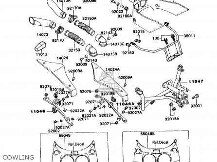 COWLING - ZX750H1 NINJA ZX7 1989 USA CALIFORNIA CANADA