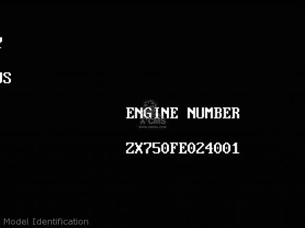 Model Identification - ZX750H1 NINJA ZX7 1989 USA CALIFORNIA CANADA