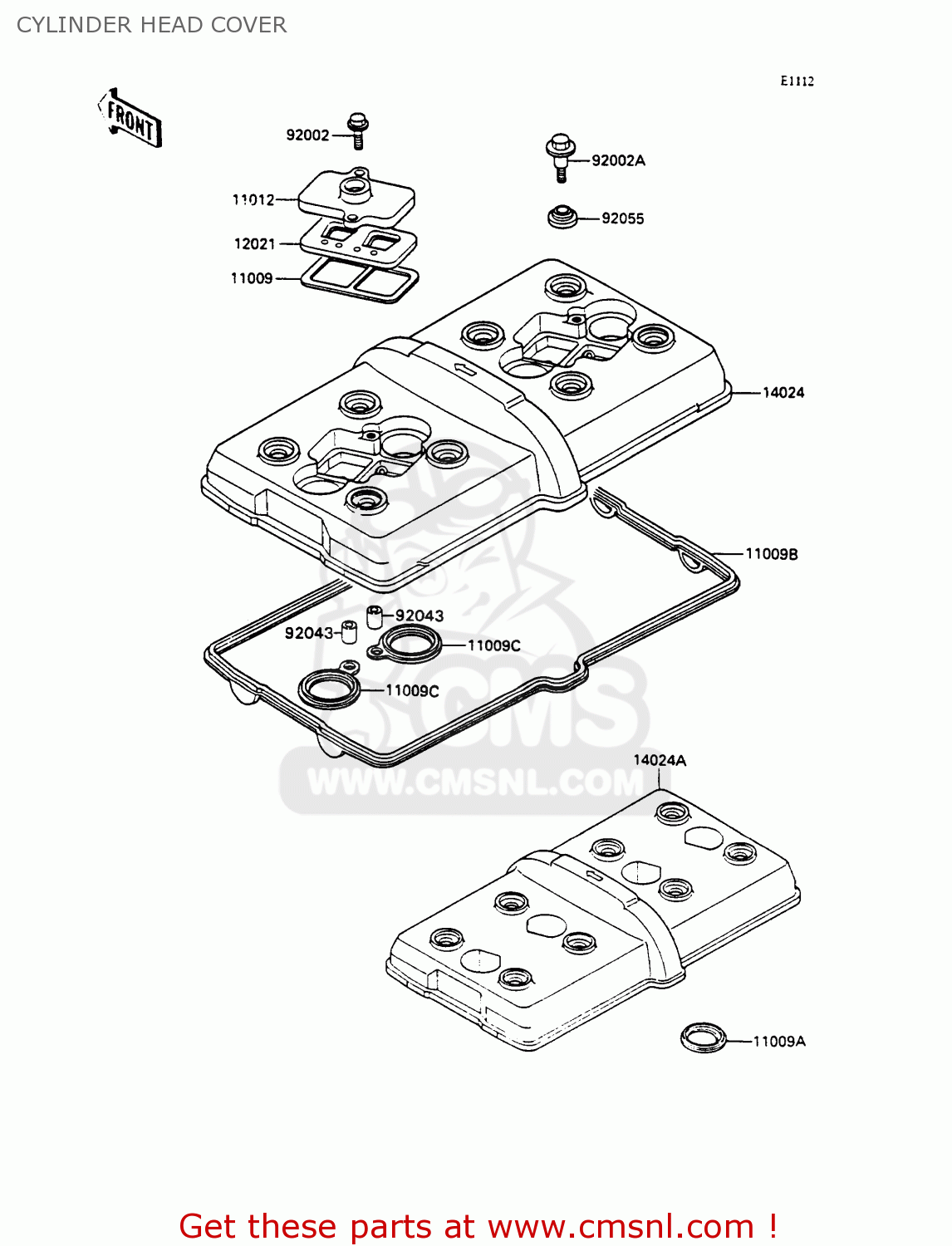 CYLINDER HEAD COVER ZX750H1 ZXR750 1989 EUROPE UK FR AR FG GR IT NR SD SP ST