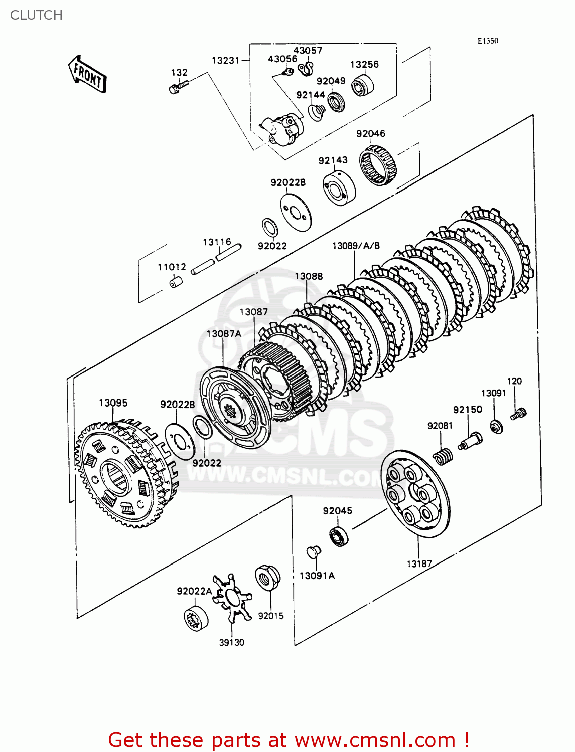 CLUTCH ZX750H1 ZXR750 1989 EUROPE UK FR AR FG GR IT NR SD SP ST