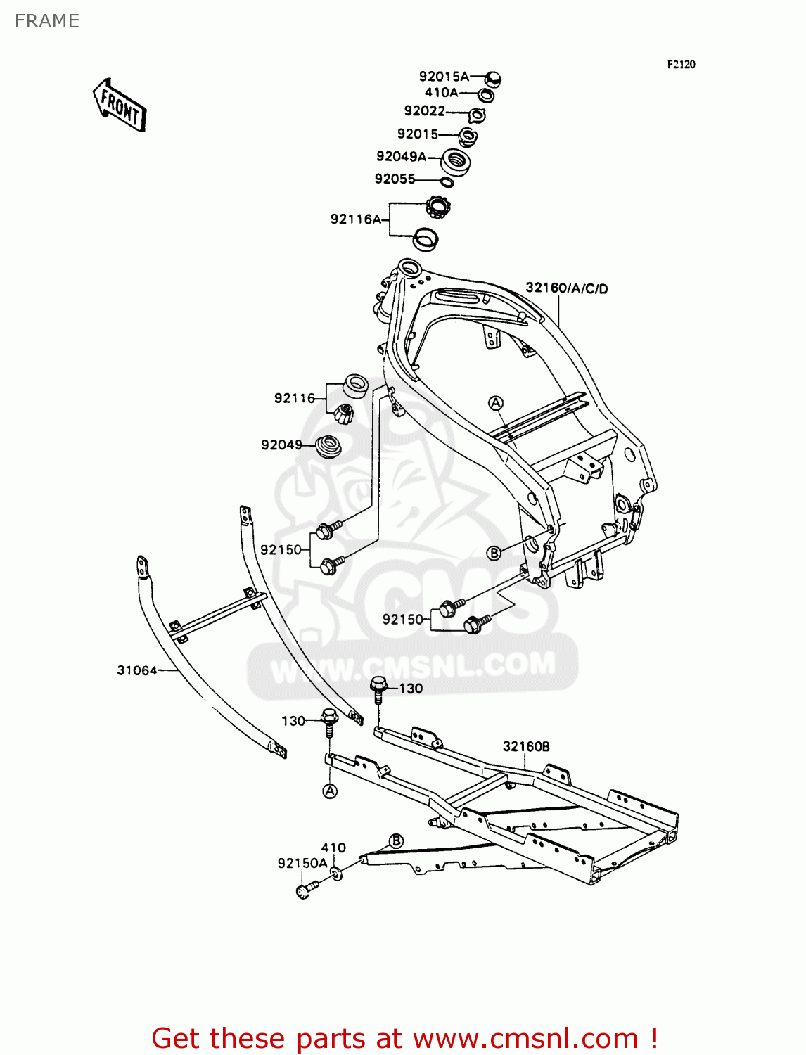 FRAME ZX750H1 ZXR750 1989 EUROPE UK FR AR FG GR IT NR SD SP ST