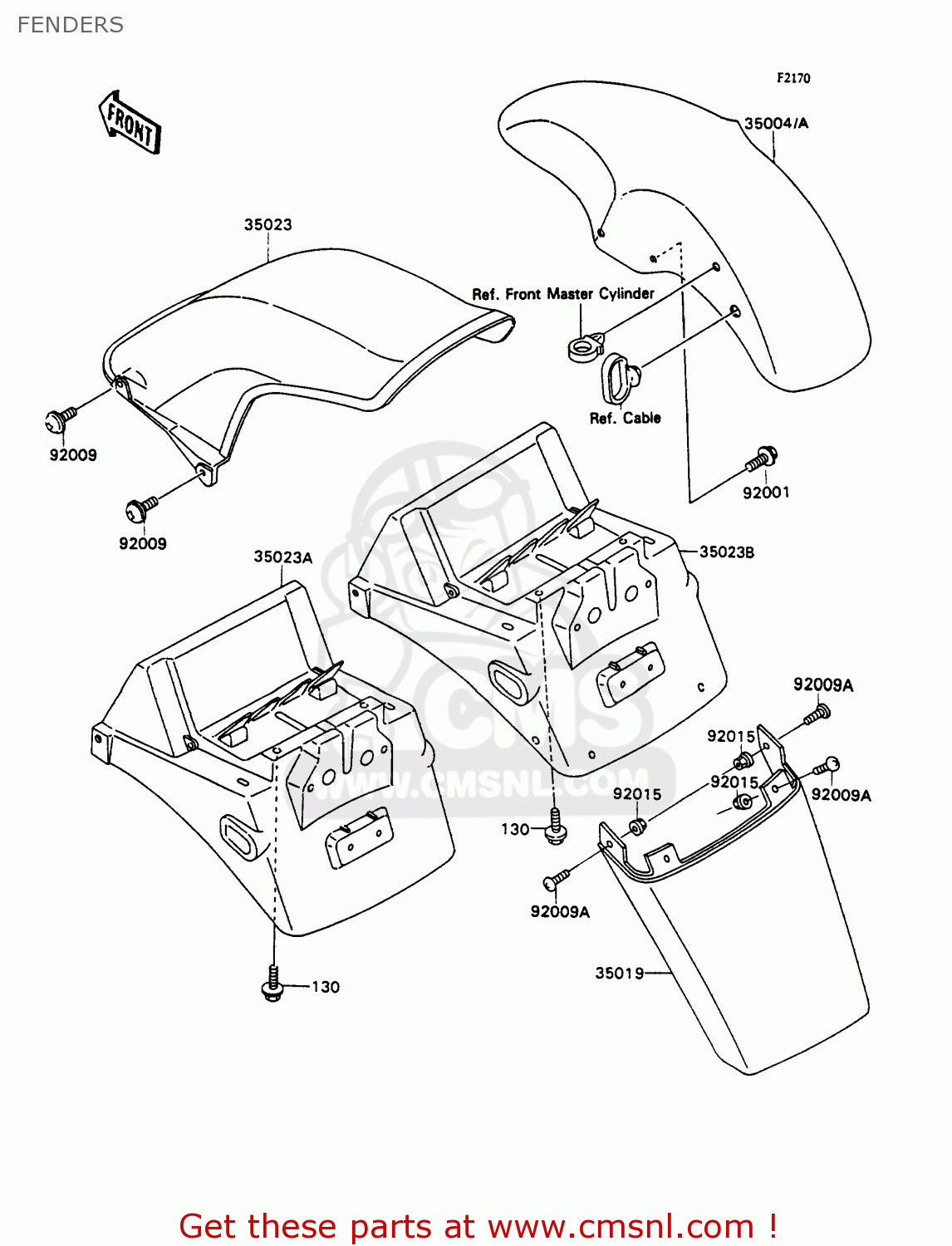 FENDERS ZX750H1 ZXR750 1989 EUROPE UK FR AR FG GR IT NR SD SP ST