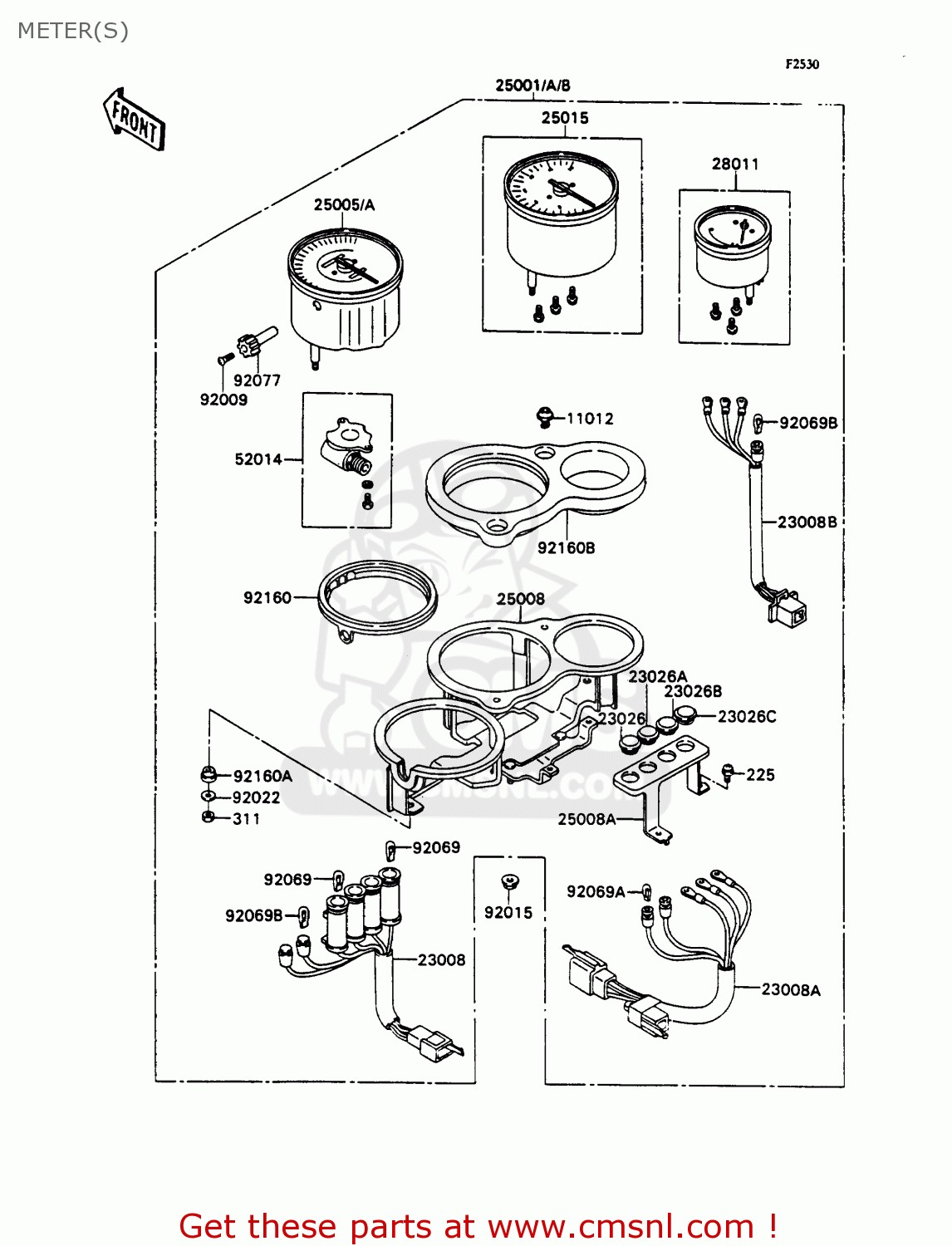 METER(S) ZX750H1 ZXR750 1989 EUROPE UK FR AR FG GR IT NR SD SP ST