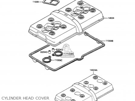 CYLINDER HEAD COVER - ZX750H1 ZXR750 1989 EUROPE UK FR AR FG GR IT NR SD SP ST