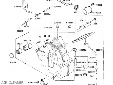 AIR CLEANER - ZX750H1 ZXR750 1989 EUROPE UK FR AR FG GR IT NR SD SP ST