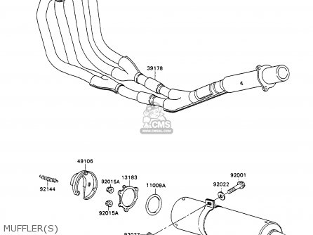 MUFFLER(S) - ZX750H1 ZXR750 1989 EUROPE UK FR AR FG GR IT NR SD SP ST