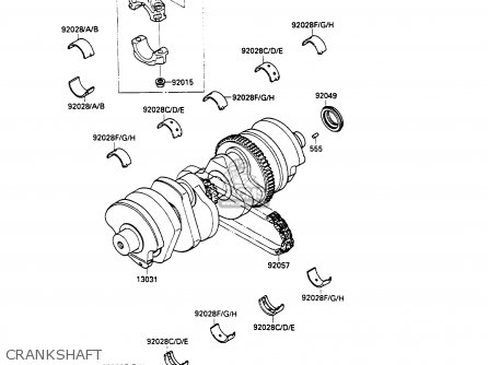 CRANKSHAFT - ZX750H1 ZXR750 1989 EUROPE UK FR AR FG GR IT NR SD SP ST