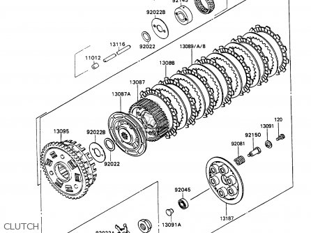 CLUTCH - ZX750H1 ZXR750 1989 EUROPE UK FR AR FG GR IT NR SD SP ST