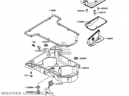 BREATHER COVER/OIL PAN - ZX750H1 ZXR750 1989 EUROPE UK FR AR FG GR IT NR SD SP ST
