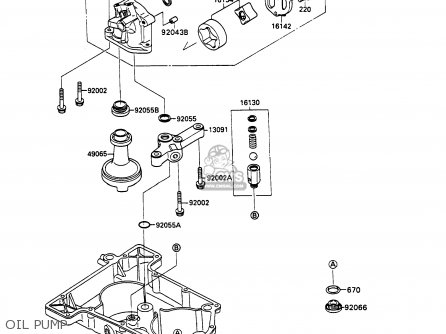 OIL PUMP - ZX750H1 ZXR750 1989 EUROPE UK FR AR FG GR IT NR SD SP ST