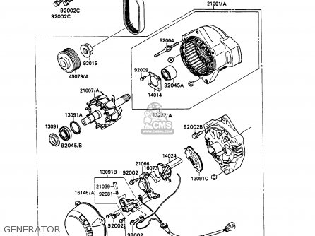 GENERATOR - ZX750H1 ZXR750 1989 EUROPE UK FR AR FG GR IT NR SD SP ST