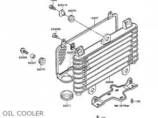 OIL COOLER - ZX750H1 ZXR750 1989 EUROPE UK FR AR FG GR IT NR SD SP ST