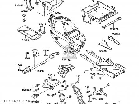 ELECTRO BRACKET - ZX750H1 ZXR750 1989 EUROPE UK FR AR FG GR IT NR SD SP ST