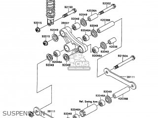 SUSPENSION - ZX750H1 ZXR750 1989 EUROPE UK FR AR FG GR IT NR SD SP ST