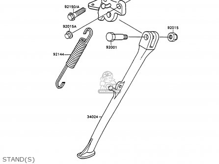 STAND(S) - ZX750H1 ZXR750 1989 EUROPE UK FR AR FG GR IT NR SD SP ST