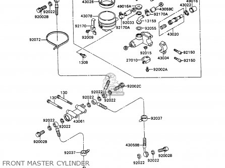 FRONT MASTER CYLINDER - ZX750H1 ZXR750 1989 EUROPE UK FR AR FG GR IT NR SD SP ST