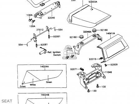 SEAT - ZX750H1 ZXR750 1989 EUROPE UK FR AR FG GR IT NR SD SP ST