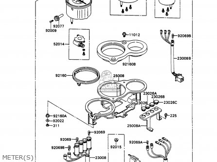METER(S) - ZX750H1 ZXR750 1989 EUROPE UK FR AR FG GR IT NR SD SP ST