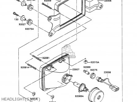 HEADLIGHT(S)(ST) - ZX750H1 ZXR750 1989 EUROPE UK FR AR FG GR IT NR SD SP ST