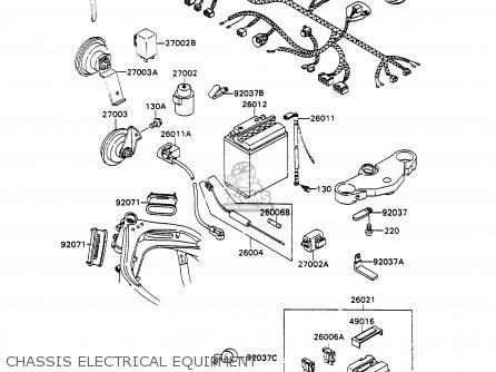 CHASSIS ELECTRICAL EQUIPMENT - ZX750H1 ZXR750 1989 EUROPE UK FR AR FG GR IT NR SD SP ST