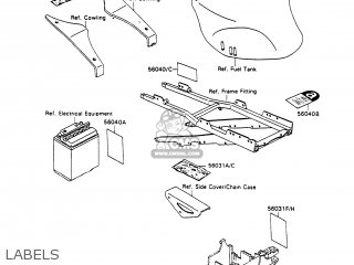 LABELS - ZX750H1 ZXR750 1989 EUROPE UK FR AR FG GR IT NR SD SP ST