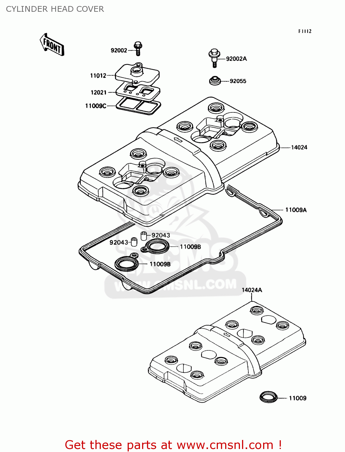 CYLINDER HEAD COVER ZX750H2 NINJA ZX7 1990 USA CALIFORNIA CANADA