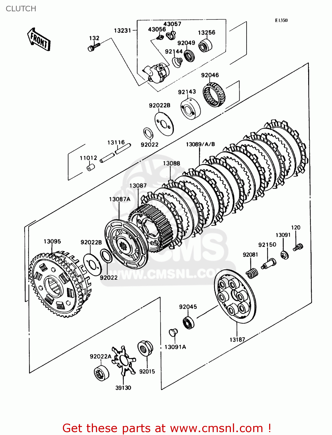 CLUTCH ZX750H2 NINJA ZX7 1990 USA CALIFORNIA CANADA