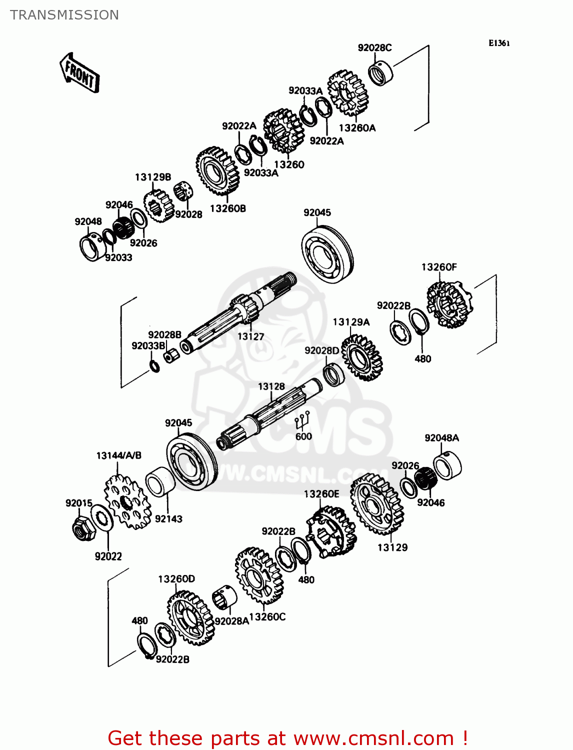 TRANSMISSION ZX750H2 NINJA ZX7 1990 USA CALIFORNIA CANADA