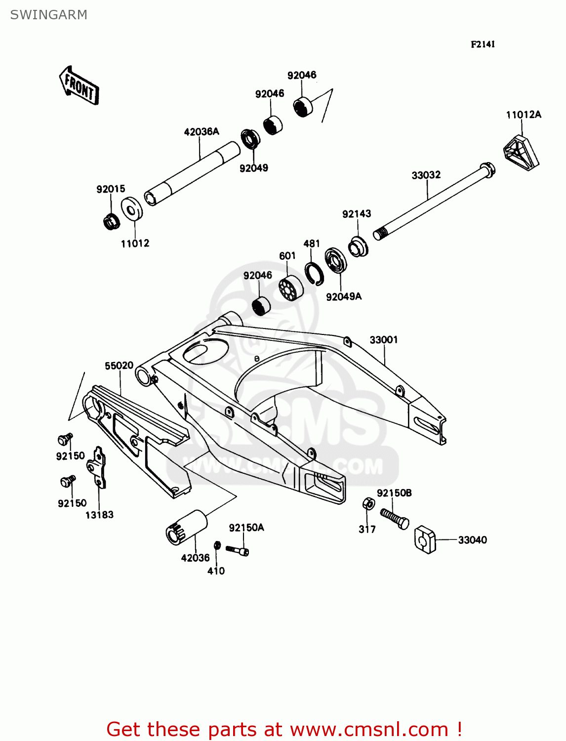 SWINGARM ZX750H2 NINJA ZX7 1990 USA CALIFORNIA CANADA