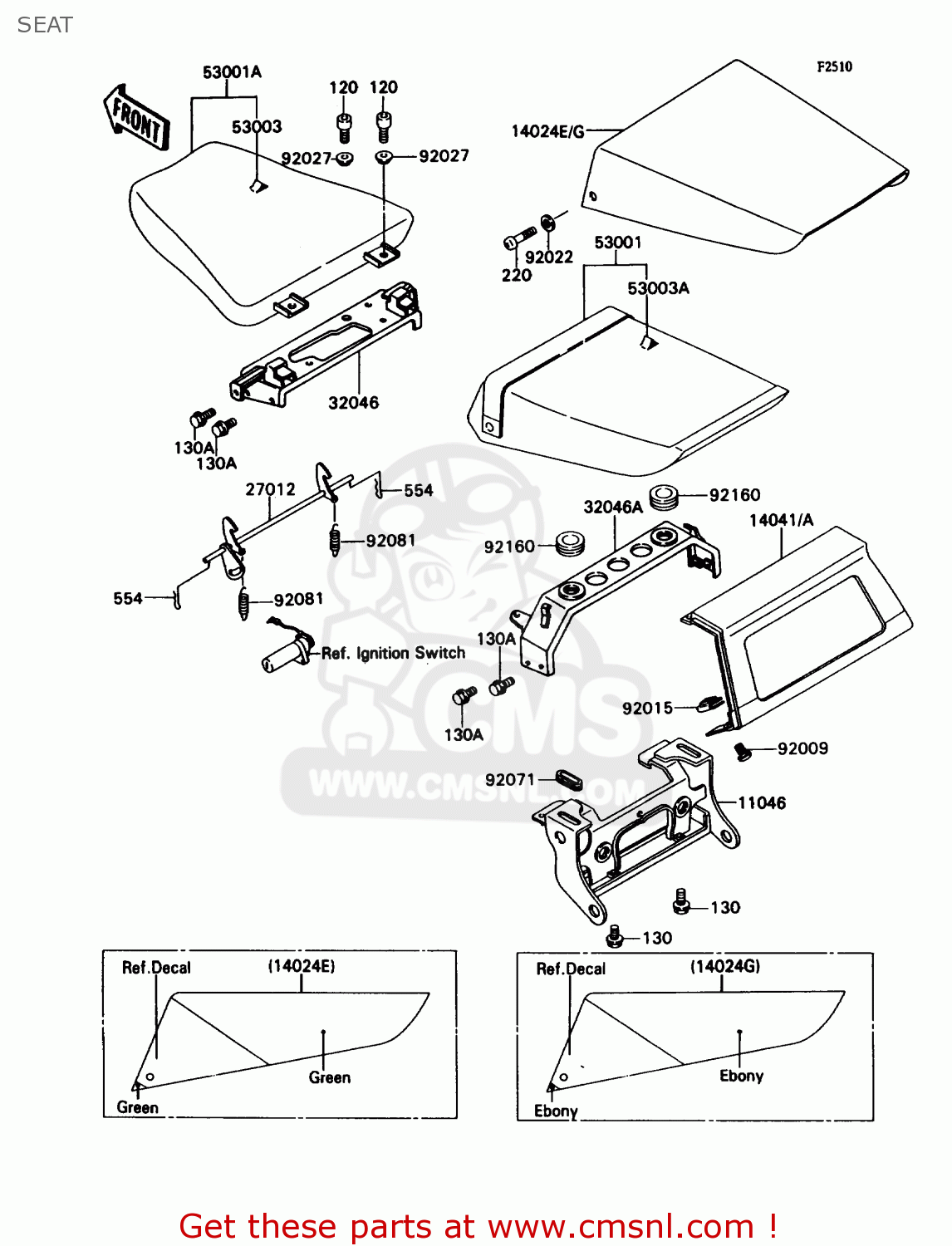 SEAT ZX750H2 NINJA ZX7 1990 USA CALIFORNIA CANADA